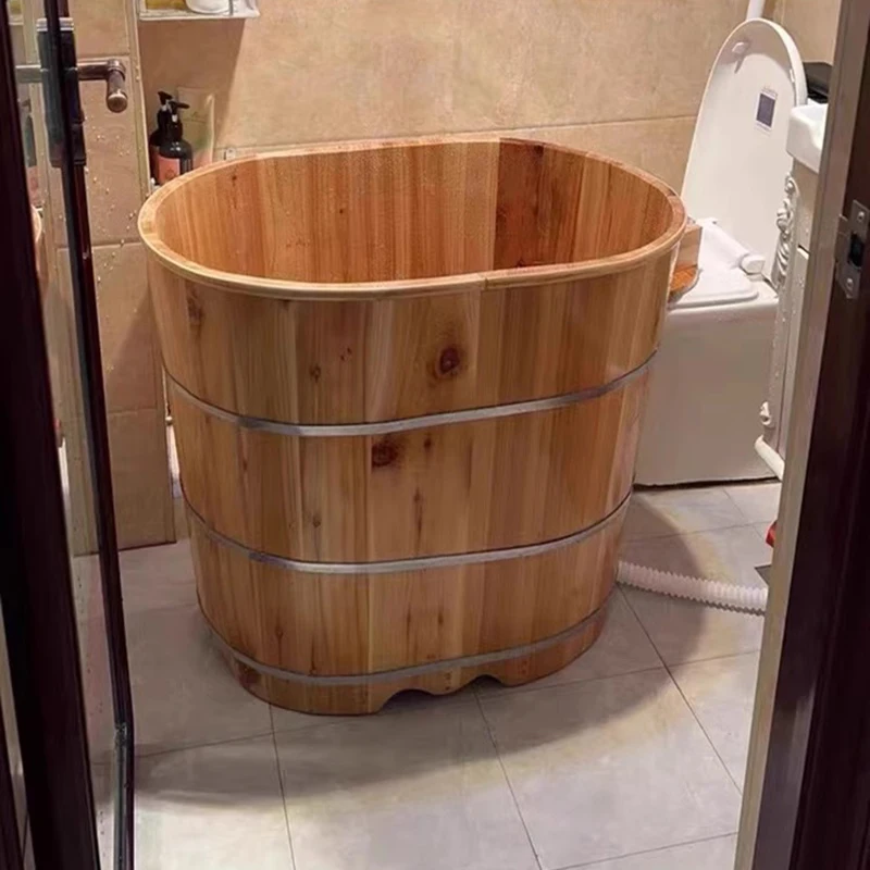 

Oval Foot Bath Bucket Solid Fragrance Bubble Drainable Wooden Bathtub Major Medicated Chuveiro Lorenzetti Salon Furniture CY50YT