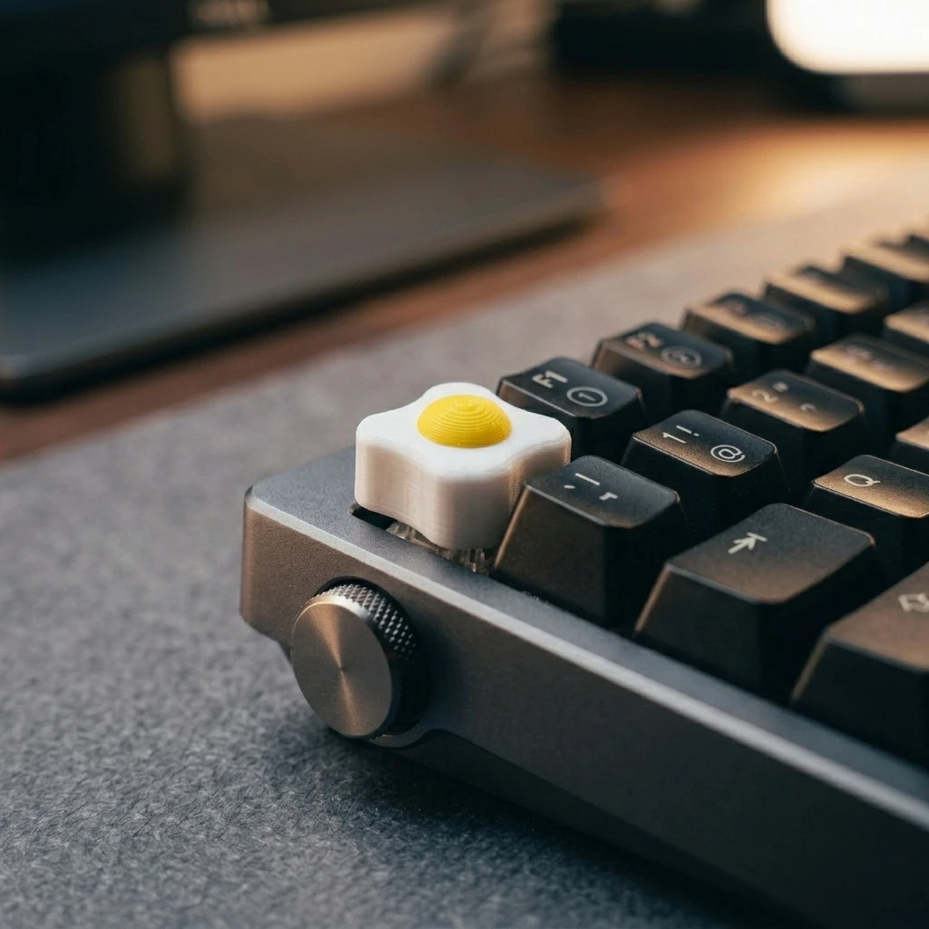 Fried egg shape Personality Mechanical keyboard keycaps Custom Cross Axis PC Gaming Keyboard Peripherals Collection Gift