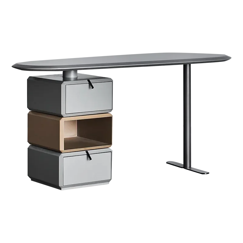 

Nordic Light Luxury Computer Desk Italian Minimalist Stainless Steel Desk Modern Household Minimalist Study Desk