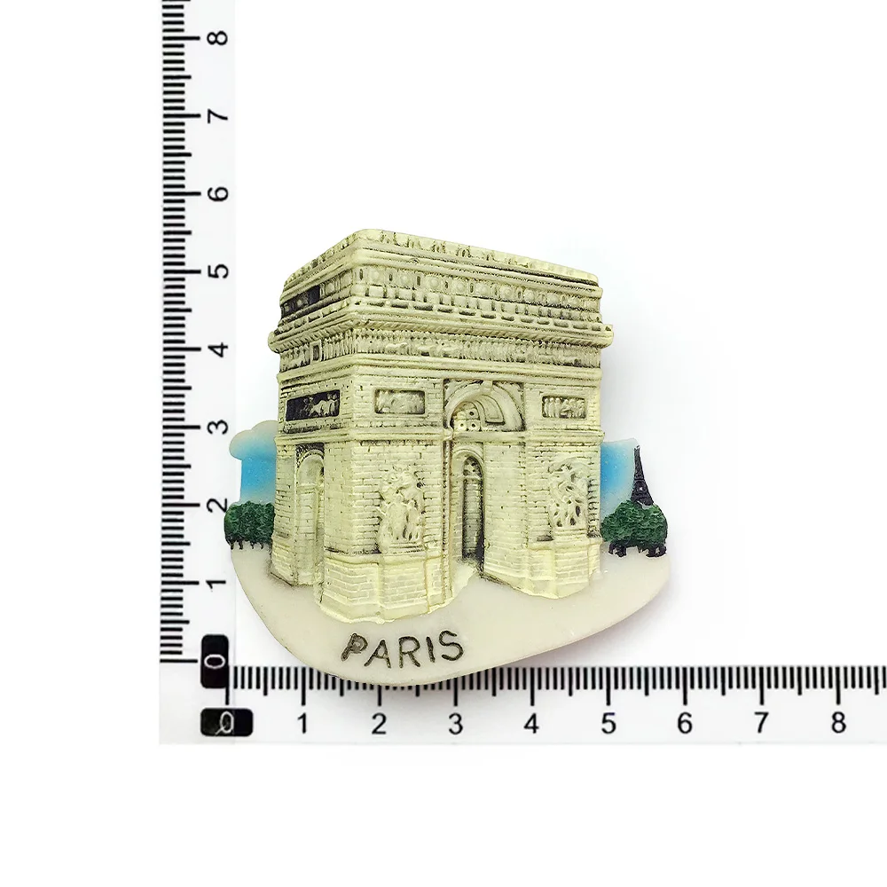 Paris Arc De Triomphe Resin Fridge Magnet - Souvenir Home Decoration