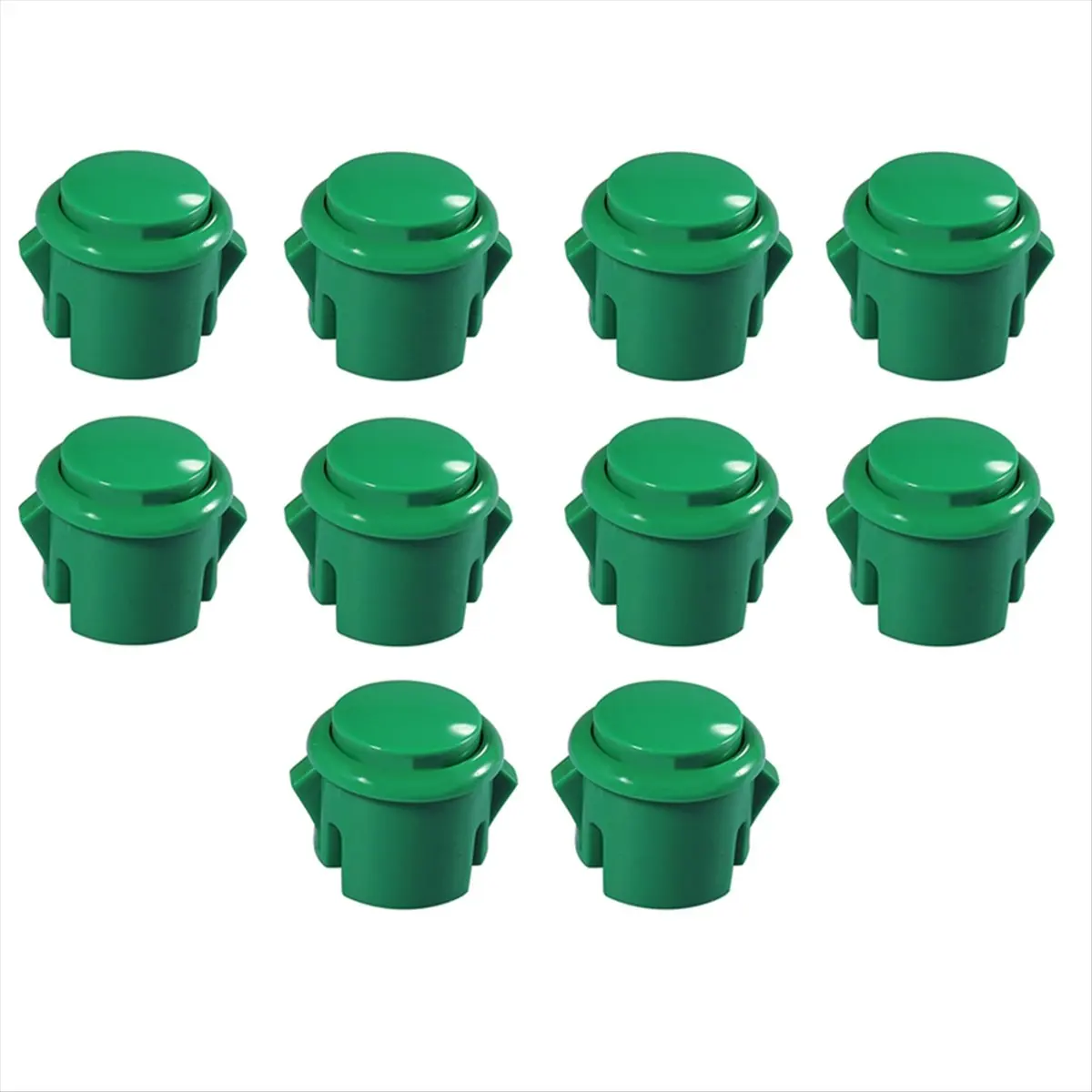 T35C 10 Pcs Buttons 30Mm Responsive Buttons for Gaming Enthusiasts Green