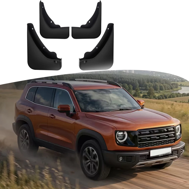 4PCS ABS Car Fender Mud Flap  For GWM HAVAL Dargo 2026 2027 Auto Premium Splash Guard Anti-dirt Wear-resistant Body Accessory