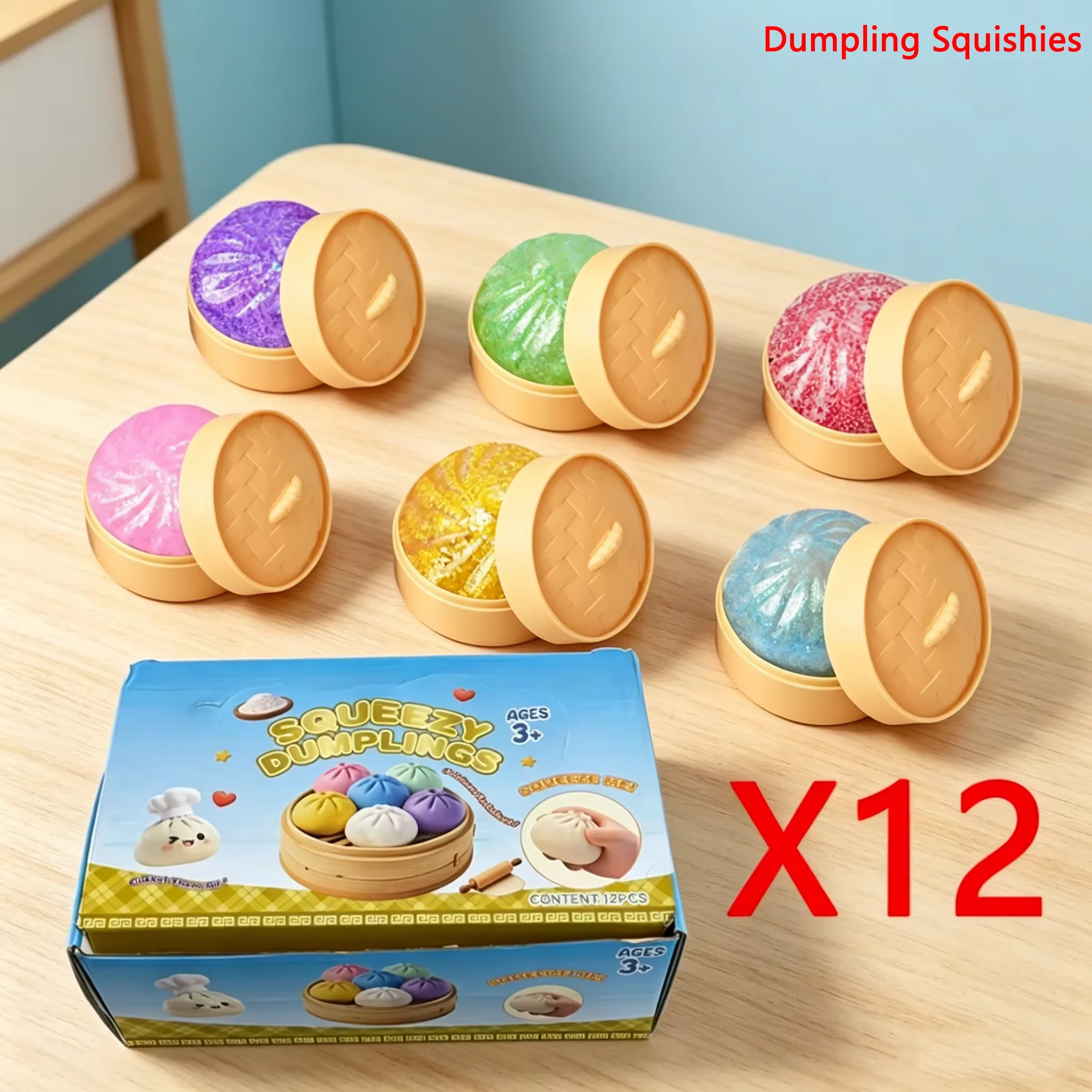 Nerw pretty dumpling squishies Stress Balls Reusable Low Rebound Decompression Toys Dough Ball Unique Home Decoration Gifts