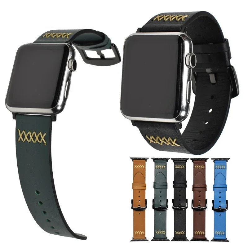 Braided Leather Strap for Apple Watch Band Ultra2 49mm 9 8 7 45mm 41mm Bracelet iWatch 6 5 4 SE 44mm 40mm 10 46mm 42mm Wristband