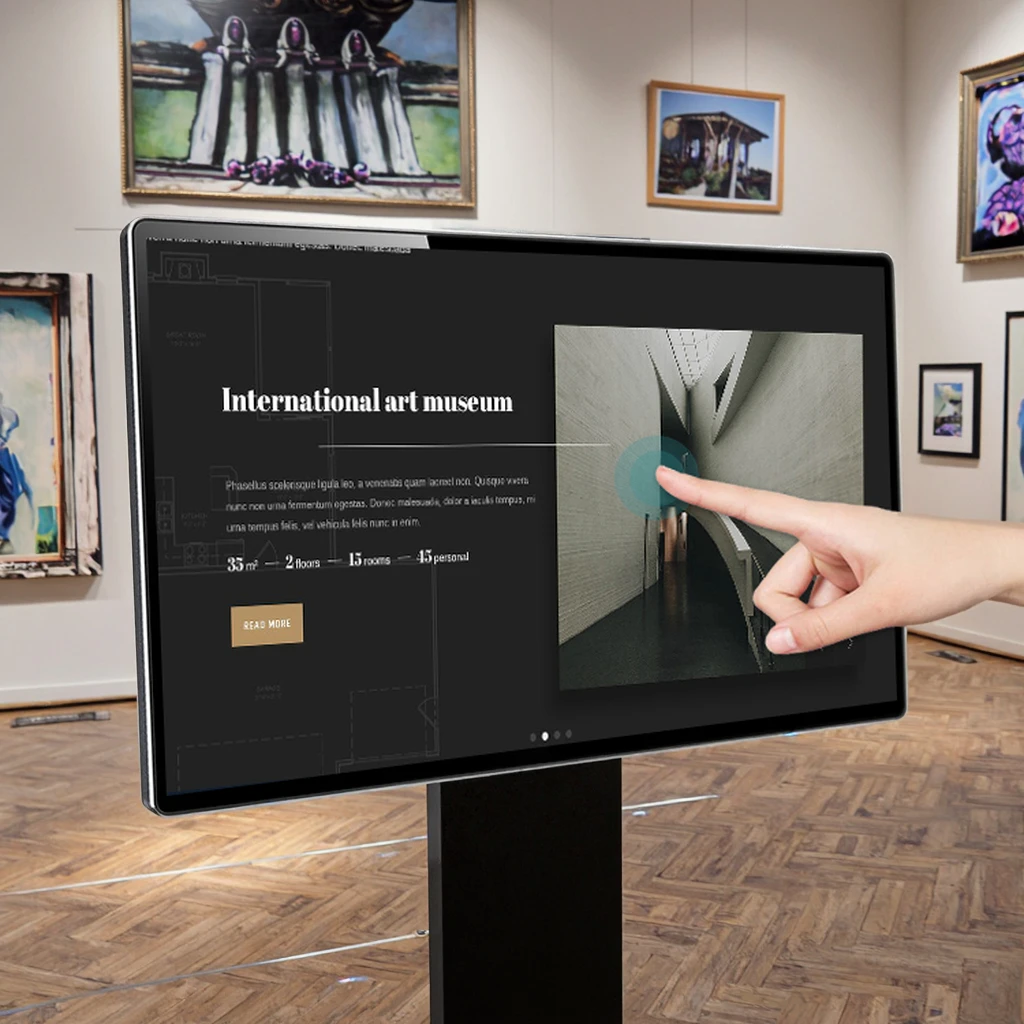 High-End 32-Inch All Metal Frame Android 11/13 LCD Advertising Player Built-In Wi-Fi Speaker 1920x1080