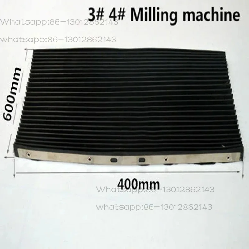 400*600 Accordion Rubber Way Cover 1Pc CNC Milling Lathe Protective Shield Fit Bridgeport Mill