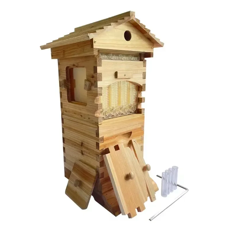 Hot Sale MINi Beehive Bee House Auto Honey Full Set Brood Box Super Box Frame US Stock