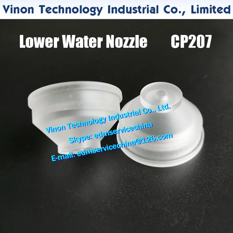 (2PCS) CP207 CHMER/AMS Tech EDM Water Nozzle Ø4 Ø6 Ø8mm (Old Style), CHMER spare parts Lower Flushing Nozzle (OD35x21H)