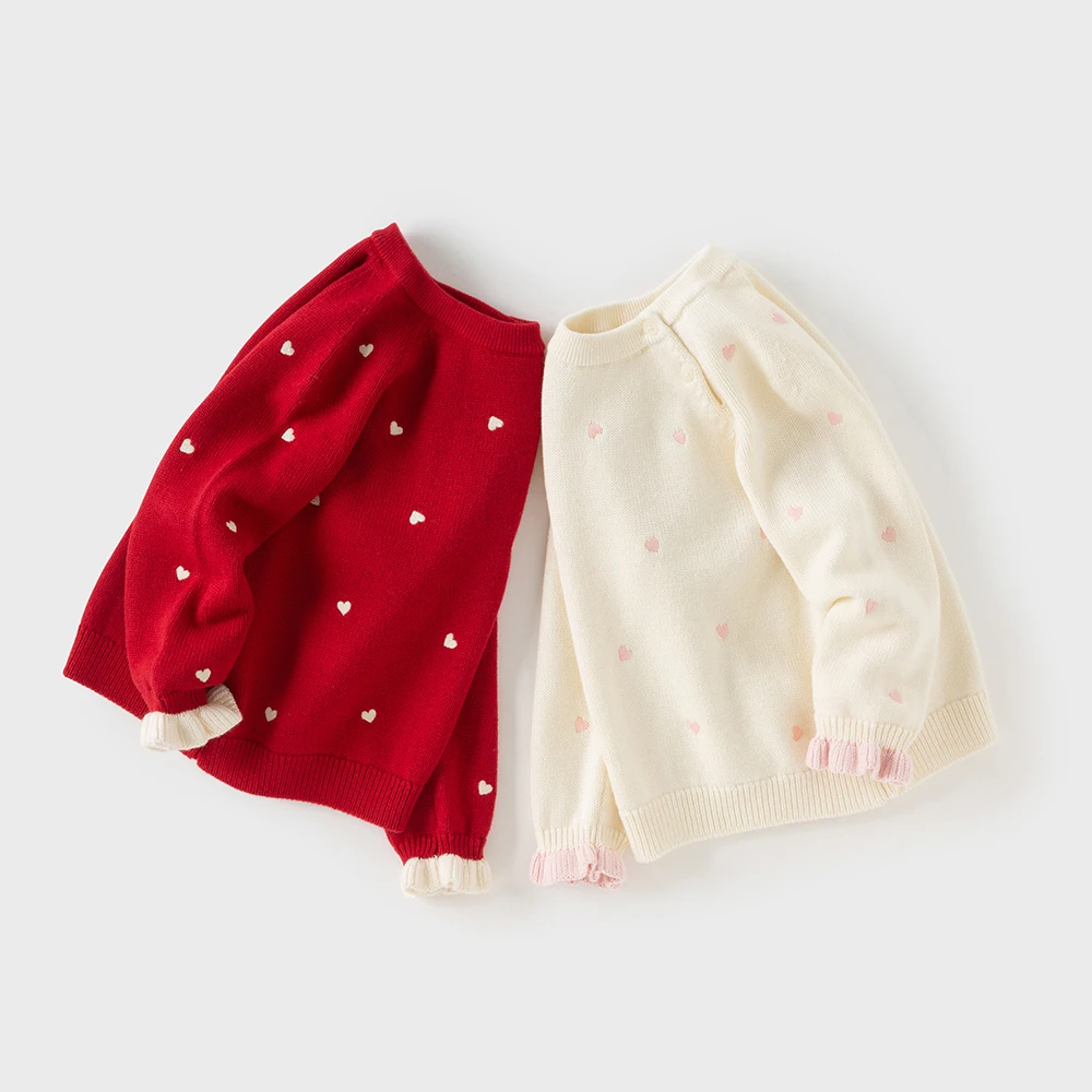 Dave Bella Girls Baby Autumn Winter Sweater Pullover Charm Cute Children Long Sleeve Sweet Knitted Top Cardigan Party DB4254247