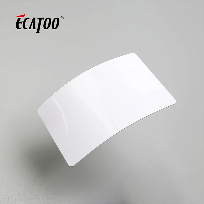 100pcs CR80 Competitive price printable PVC  blank white card ECATOO