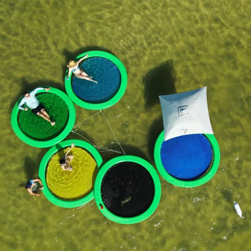 

Inflatable Water Hammock Sun Pad Multi Purpose Floating Equipment For Daily Entertainment On Sea And Swimming Pool Water Areas