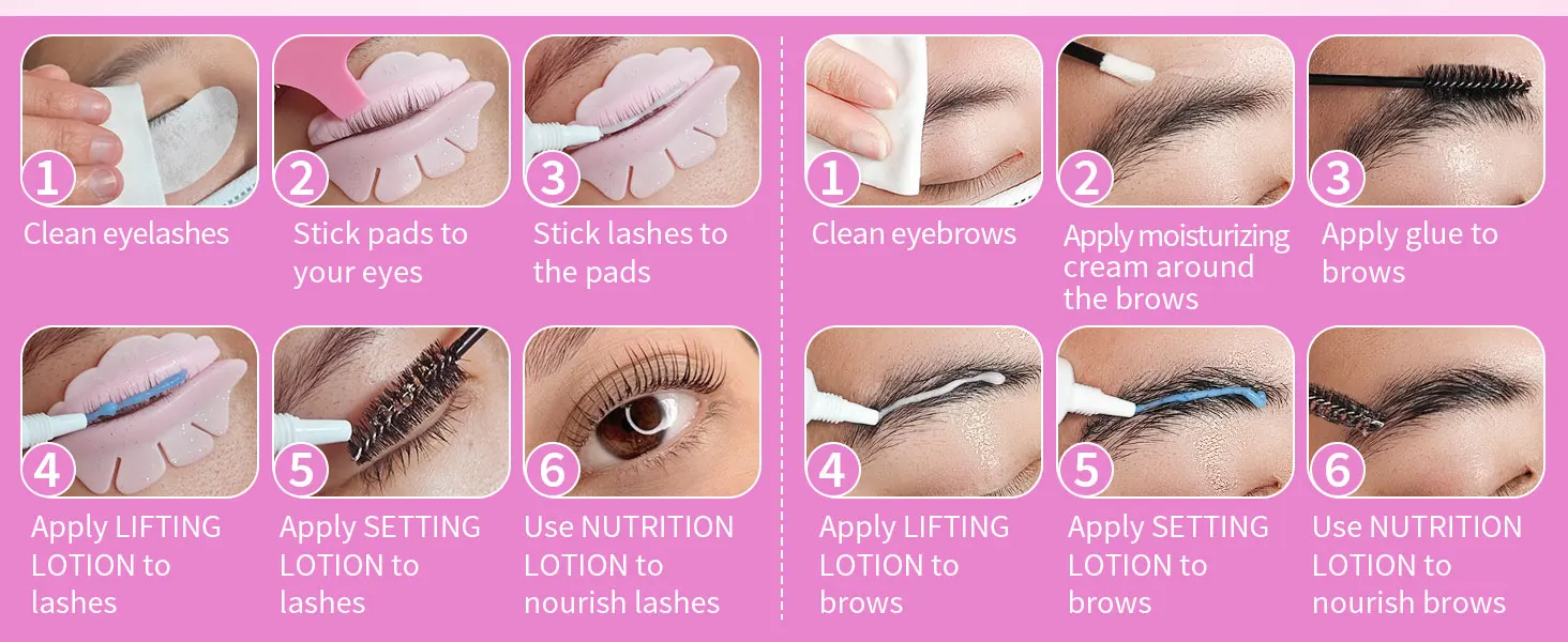 PERMANIA Neues Wimpernlift-Set, Augenbrauen-Laminierungsset, Wimpernzange, Wimperndauerwelle, Kit, weichmachendes buntes Wimpernlift-Band, Make-up-Werkzeug – Detail 10