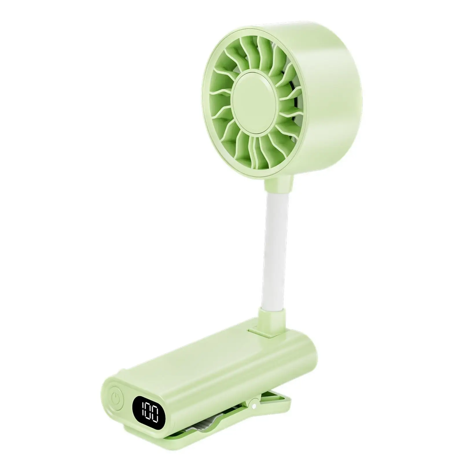 Clamp Fan with Flexible Hose Continuously Variable Speed Adjustment Grip-Attach Fan with Flexible Neck USB-C for Students,