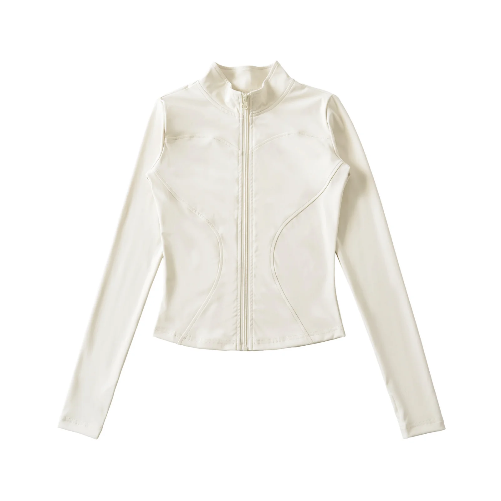 아메리칸 레트로 스파이시 걸 지퍼 롱 슬리브 요가 재킷 여성용 피트니스 러닝 슬림 웨이스트 스포츠 오픈 가디건 탑