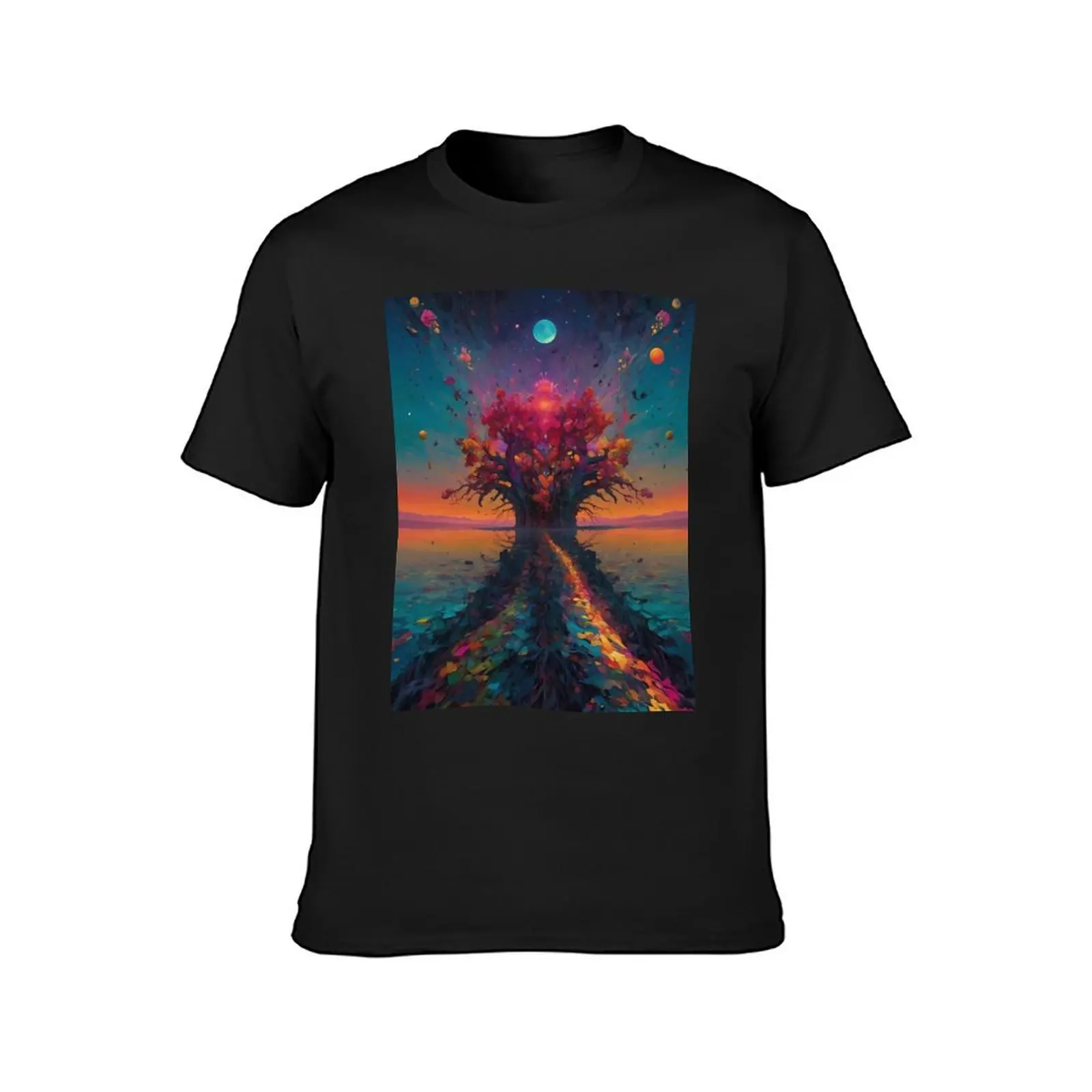 Cosmic Arboretum: A Celestial Symphony T-Shirt tees cute tops tops mens tall t shirts