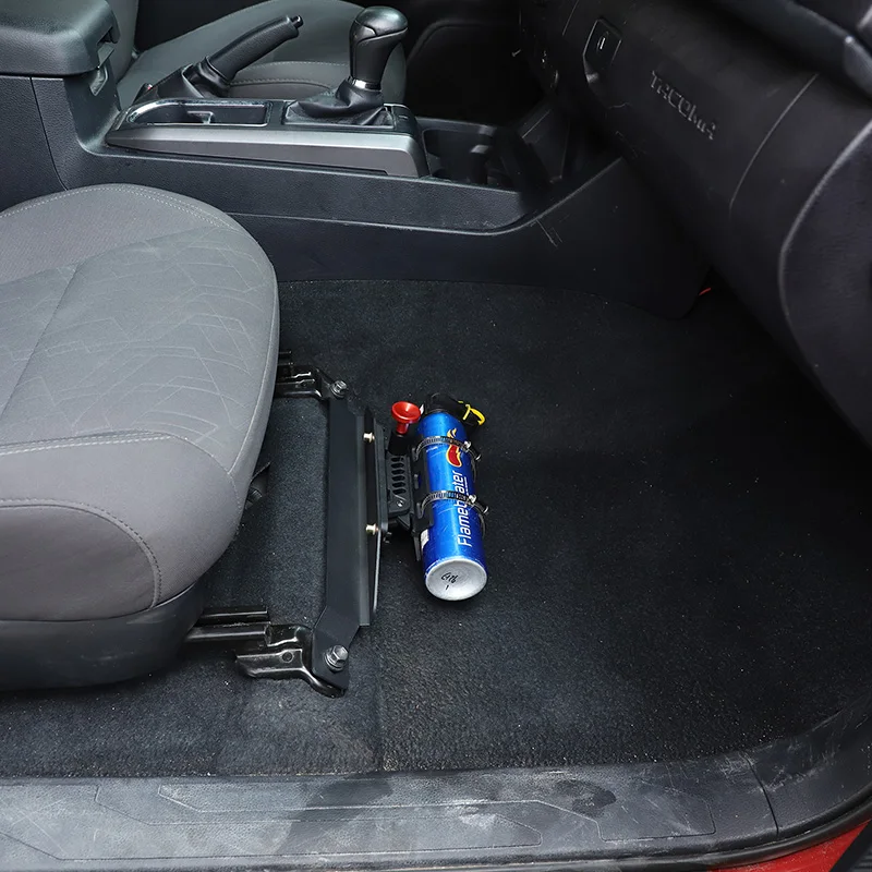 For Toyota Tacoma 2016-2022 Aluminum Alloy Black Under Passenger Seat Fire Extinguisher Bracket Car Modification Accessories