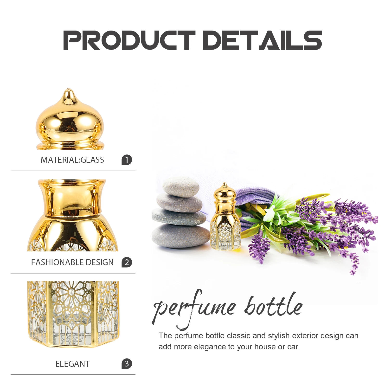 4 Uds Mini botellas de Perfume botellas de vidrio vacías de viaje recargables soporte de aceite esencial portátil botella de almacenamiento pequeña a prueba de fugas