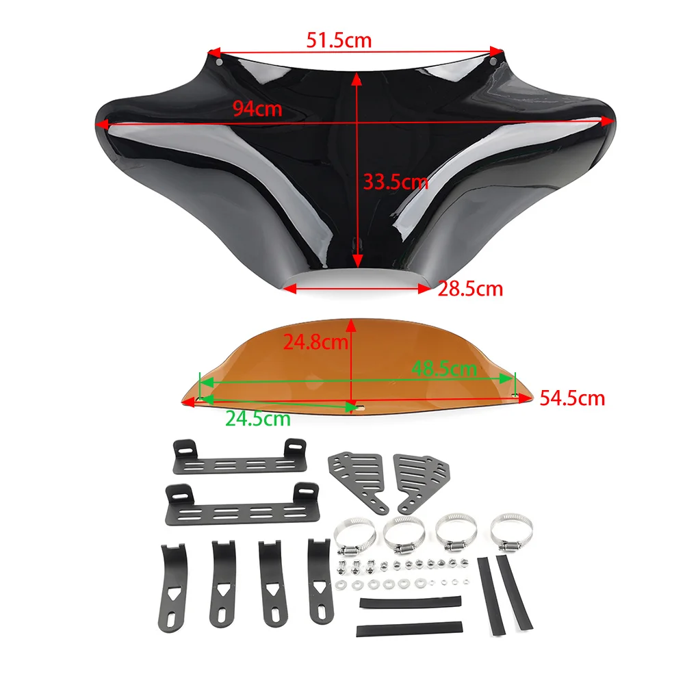 Motorcycle Front Outer Batwing Fairings For Harley Touring Road King Softail FLHR FLHP FLST For Yamaha V Star 1100 650 Classic