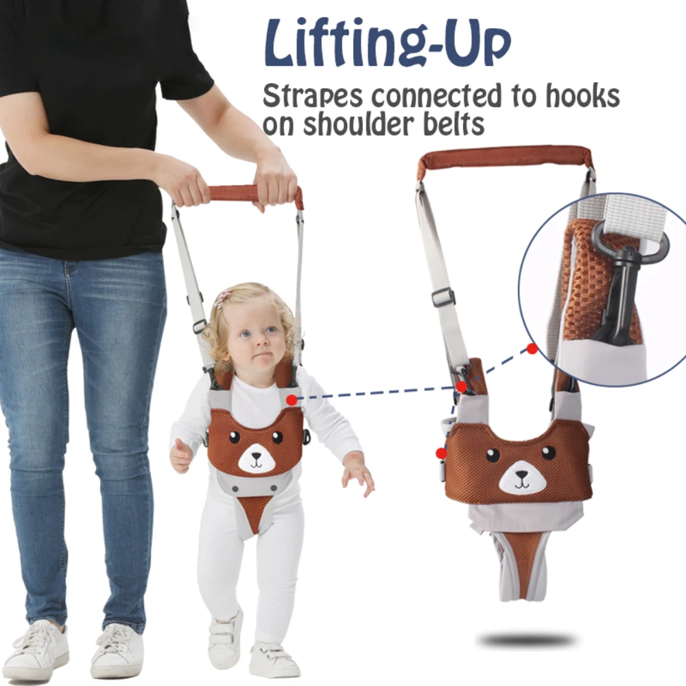 Cartoon Toddlers Harness Belt Baby Walker Stuff Walking Bag Safety Helper Child Leash Kid Keeper Bouncers with Detachable Crotch