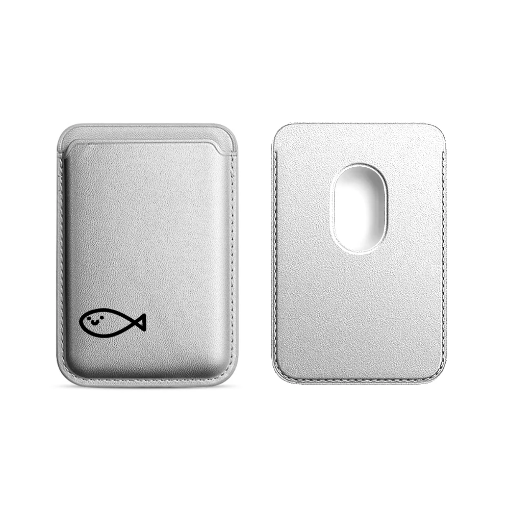 Minimalistische Fischleder-Kartenhülle für Magnetische Hüllen, Geeignet für alle iPhones, für Magsafe-Karten-Handytasche – Detail 18