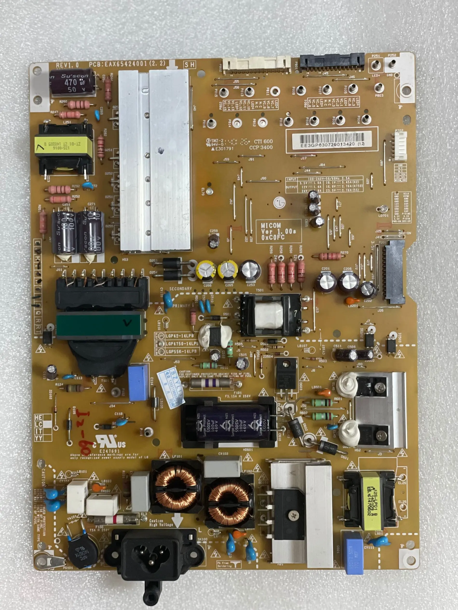 

Original 47GB7800-CC power board EAX65424001(2.4) LGP4750-14LPB