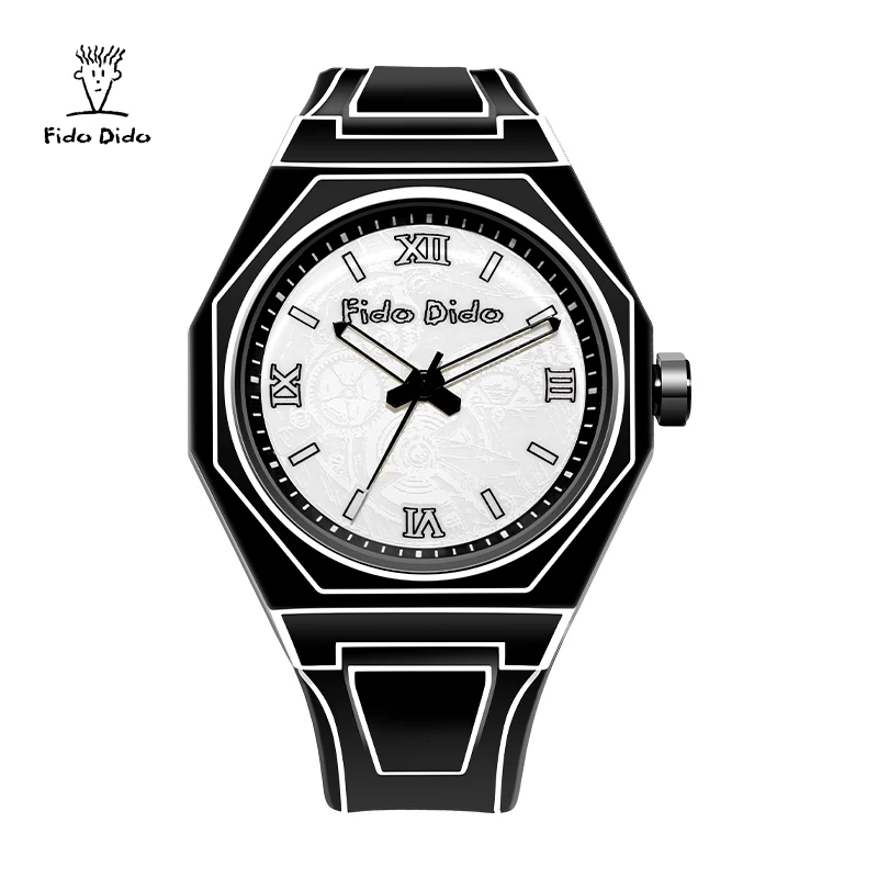 FidoDido Sports Couple Watches Japan Movement 50M Waterproof Silicone Strap | 2D Comic Style  Anime Gift FD2347-927