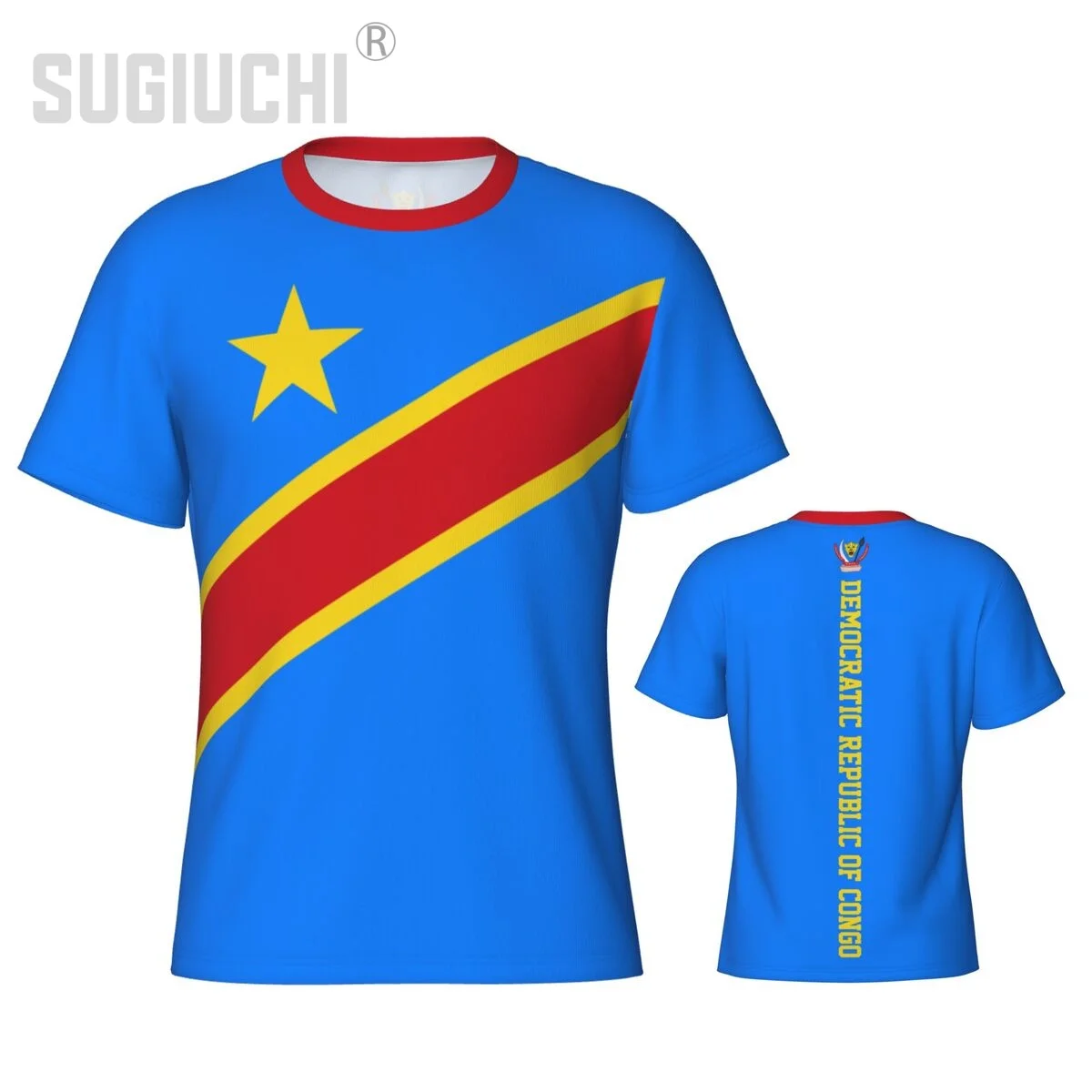 Tight Sports T-shirt Democratic Republic Of Congo Emblem 3D For Men Women Tees jersey Clothes Soccer Football Fans Patriotic