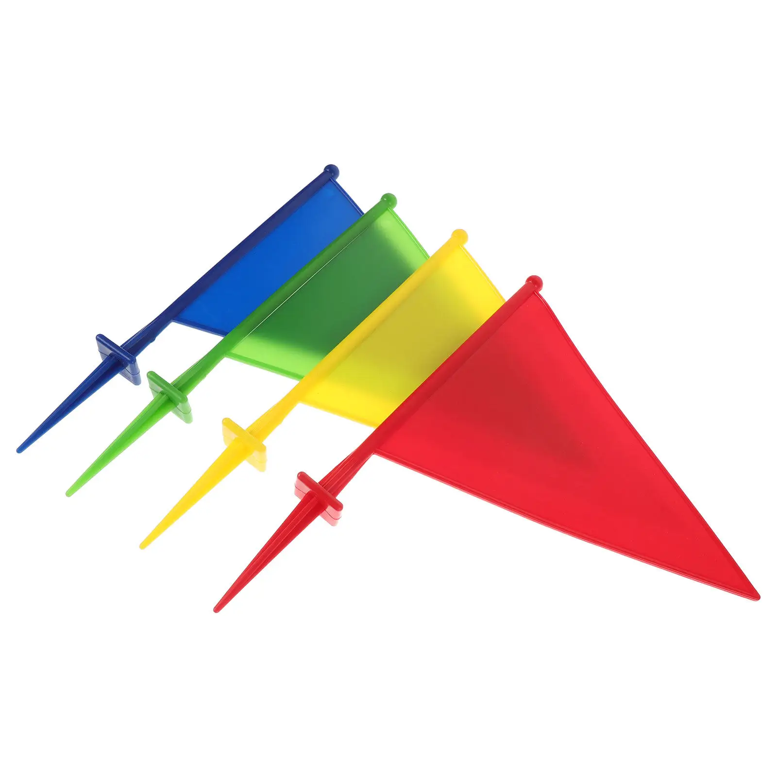 4Pcs Garden Marker Flags – Vivid Color, Weather-Resistant Lawn & Irrigation Markers for Landscaping