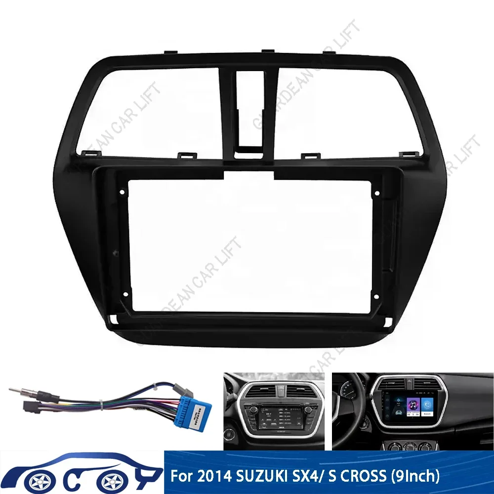 9INCH Car Radio Fascias For 2014 SUZUKI SX4/ S CROSS Android Stereo Frame Panel With Cable
