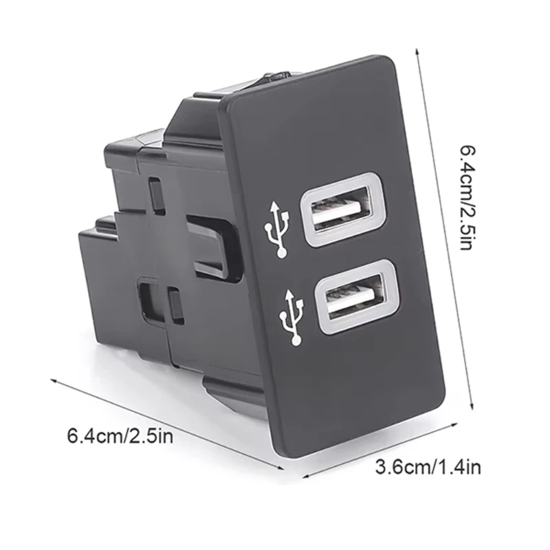 A2UC 2 USB Dashboard Port Insert HC3Z-19A387-F for In-Car Phone Charging Access