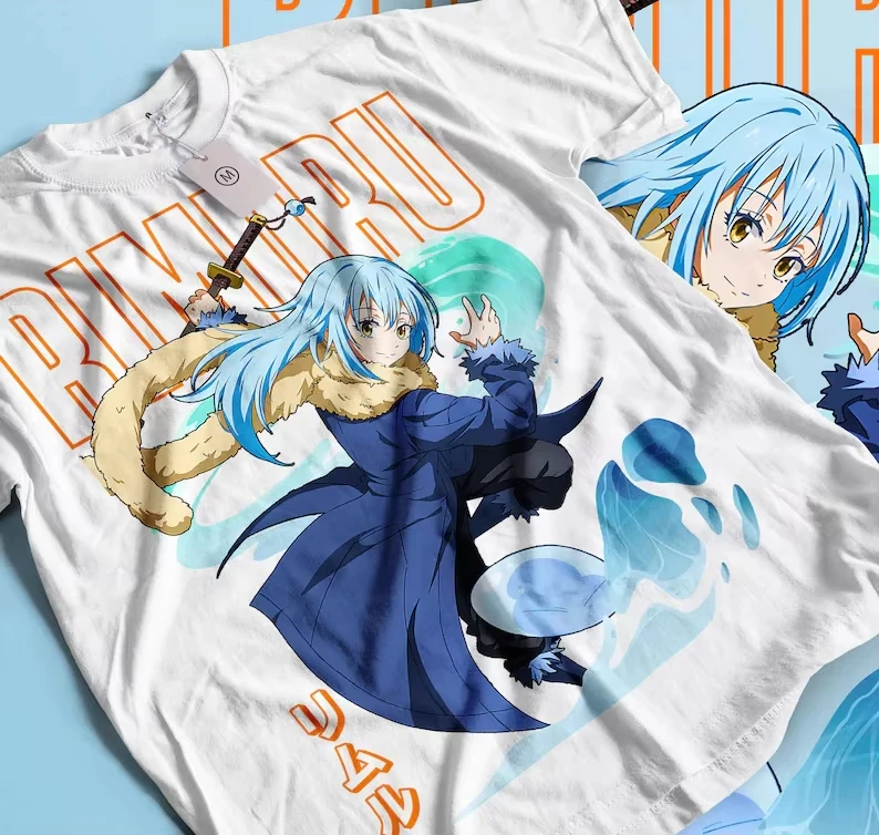 That Time I Got Reincarnated as a Slime Graphic Print Oversized Size Unisex Street Trend Fashion Street Casual Hot Sale T‑Shirt