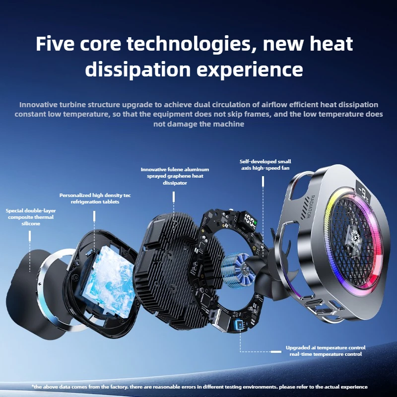 TH16 Pro عالي الطاقة AI تبريد قوي أشباه الموصلات المغناطيسي ومشبك خلفي للهاتف المحمول PUBG لعبة برودة آيفون أندرويد المبرد #4