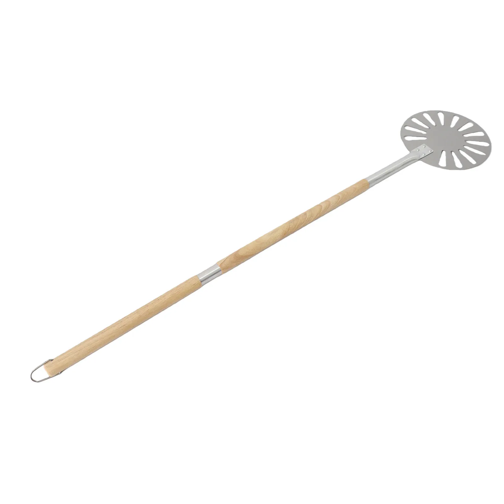 Pizza Peel Perforated Portable Pizza Turning Peel Wooden Long Handle Easy To Clean 9 Inch Stainless Steel for Pizza Lovers