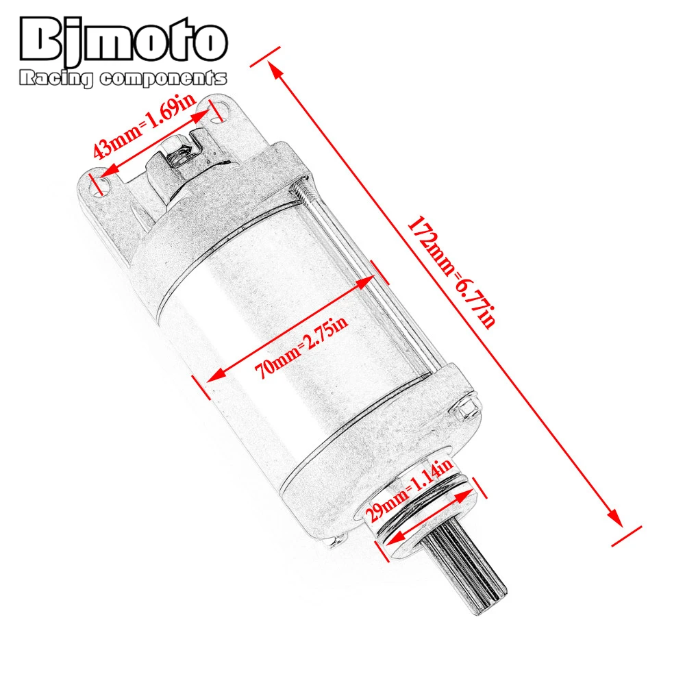 Starter Motor For Honda SH300 NSS300 NSS250 (ABS) Forza 300 250 CBR400R CB500F CBR500R CMX500 Rebel CB500X CB400X CBR1000RR
