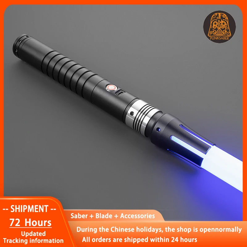 PunkSaber-Sabre laser Neopixel Jedi Laser Sword, RapDueling, Sensible, Smooth MF ite Proxy, Hitting Sound, Light Saber Toys