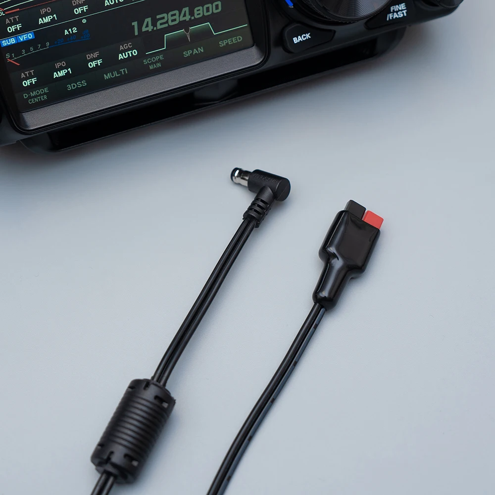 Kabel zasilający WINDCAMP FTX-1F DC z rdzeniem ferrytowym, przewód miedziany wielożyłowy AWG18, długość 90 cm, czarny — zdjęcie produktu 6