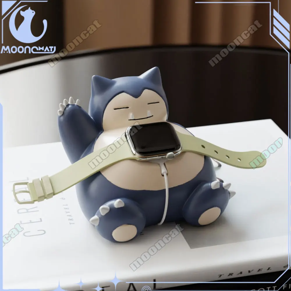 

Snorlax Watch Charger Stand Anime Pokemon Universal Charger Holder Desktop Decoration Kids Toys Birthday Festival Gift