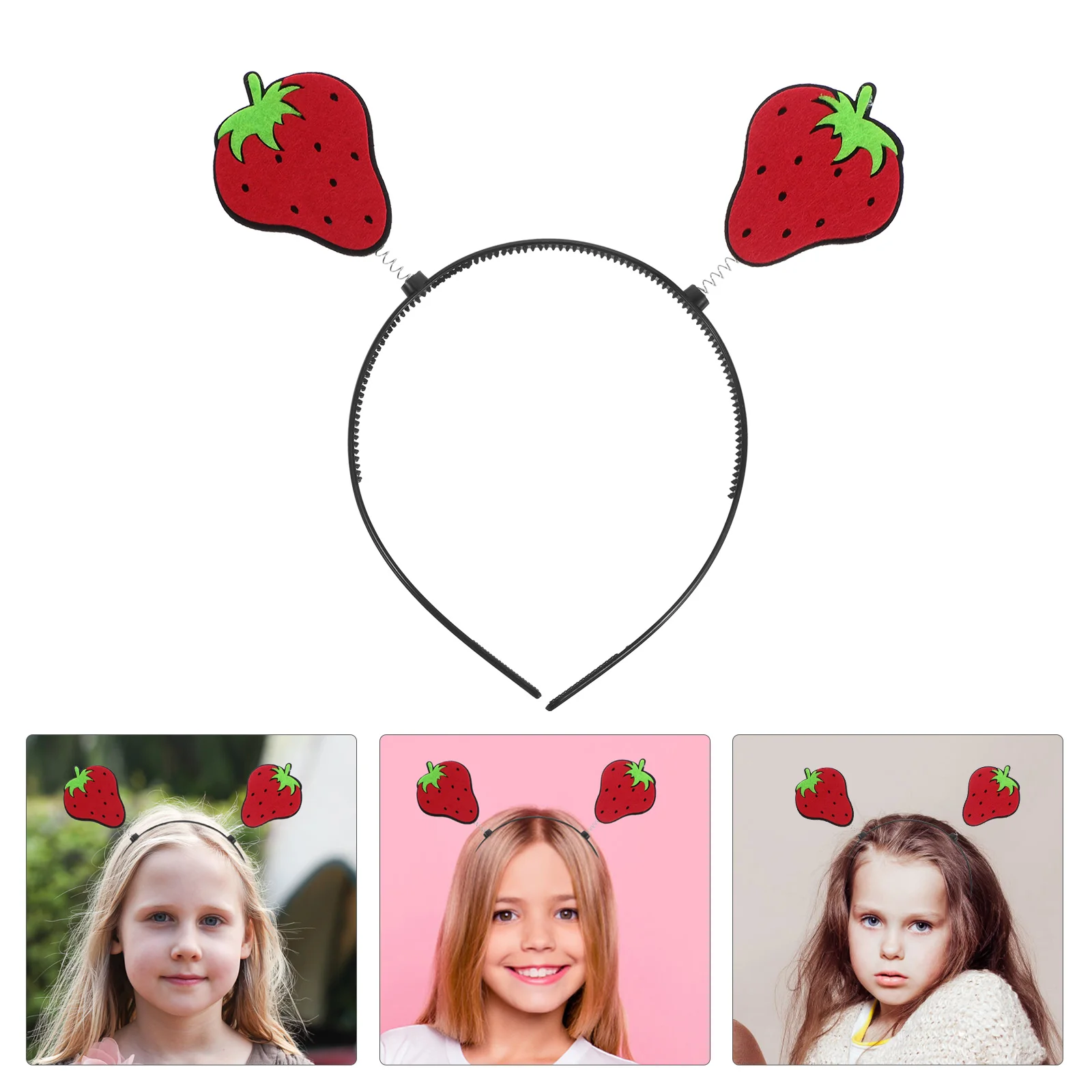 

Funny Fruit Headband Creative Strawberry Christmas Festival Hair Hoop Cloth Fruit-themed