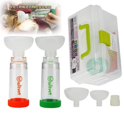 Feline Cat Pet Aerosol Mask Aero Chamber Inhaler Asthma Spacer Dosing Distributor With Silicone Mask Plastic 175ml Home Clinic