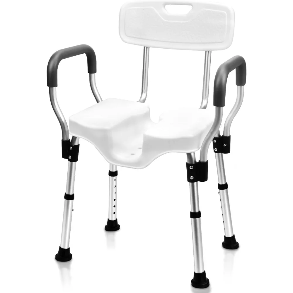 

Shower Chair U-shape Seat Heavy Duty Shower Chair with Arms Wide Seats for Elderly Handicap - Shower Chair for Bathtub