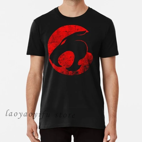 Imagen 1 del producto Camiseta con estampado de gatos truenos para Hombre, camisa con estampado de dibujos animados de Thundercats, León, Thunder, Manga Vintage