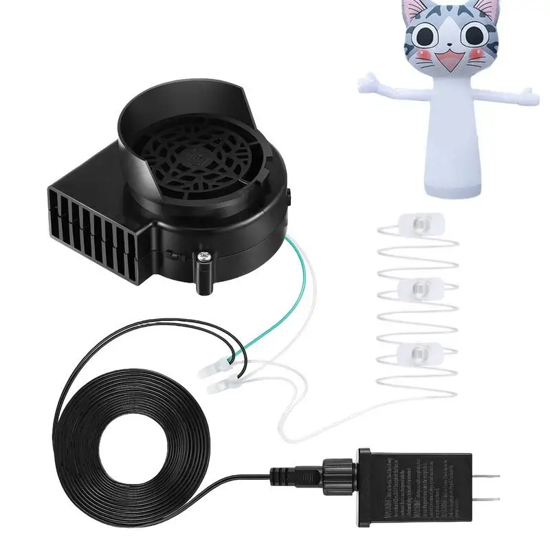 Inflatable Blower Replacement Fan Blower Small Replacement Air Blower with 3 LED Light String 12V 1.2A Motor with 1.5A Adapter