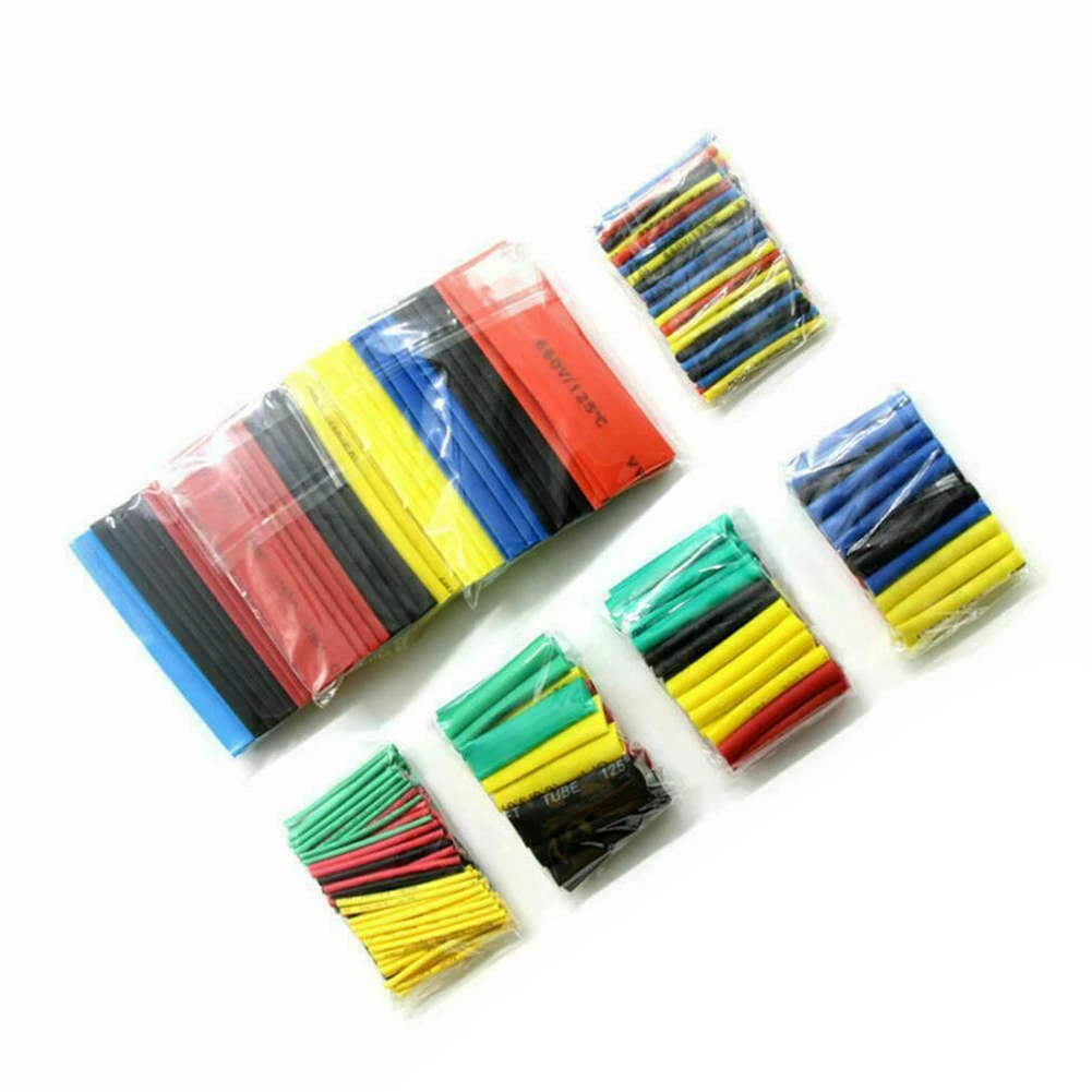 Tools Tube Heat Shrinkable Sleeve Kit 120 C Maximum 84 C 10.4Mpa 530Pc Cable Wire Wrap Car Electrical Assorted