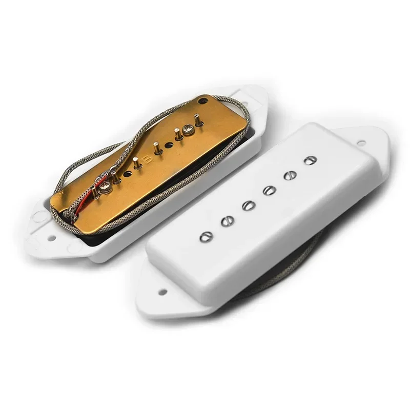 Alnico 5 Dog Ear Single Coil Vintage P90 Guitar Pickup, N-6.9K, B-7.2K Soapbar Pickup, Guitar Parts , Black, White, Cream