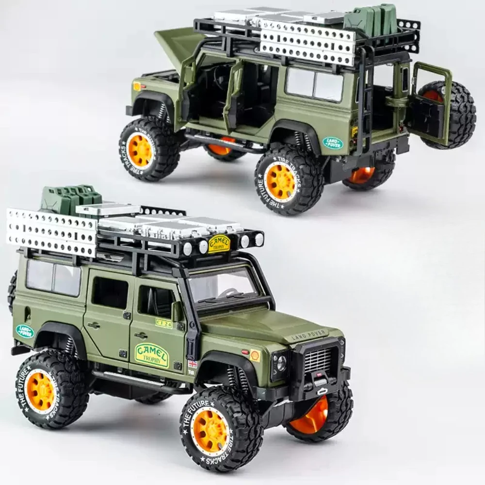 1:28 Land Rover Defender Raptor F150 Modello di Auto Giocattolo In Lega Diecast Tirare Indietro Suono Luce Modelli Fuoristrada Per Bambini Regali di Festa