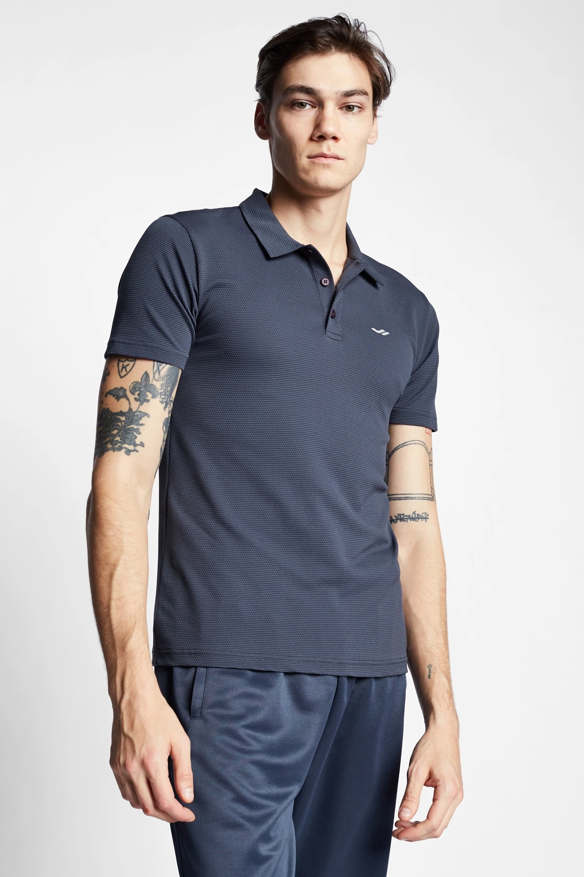 

Lescon 22S-1275-22B Men's Polo Neck Short Sleeve T-Shirt