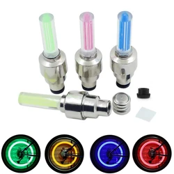 LED Neon Light Spoke Light para bicicleta, tampa da válvula do pneu, lanterna, roda, leve, carro, acessórios de motocicleta, 2 peças