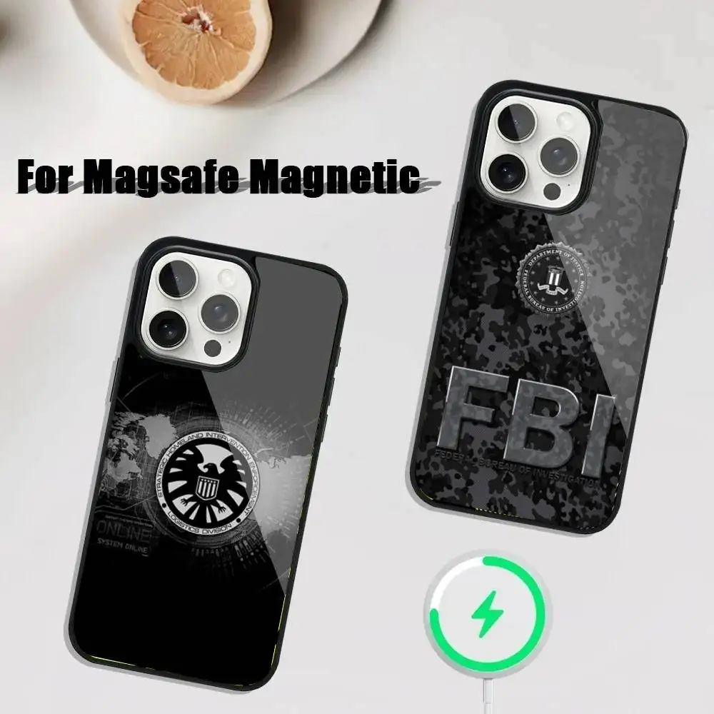 

Police SWAT FBI PRF Phone Case For iPhone 16,15,14,13,12,11,Plus,Pro,Max Mini Magsafe Magnetic Wireless Charging