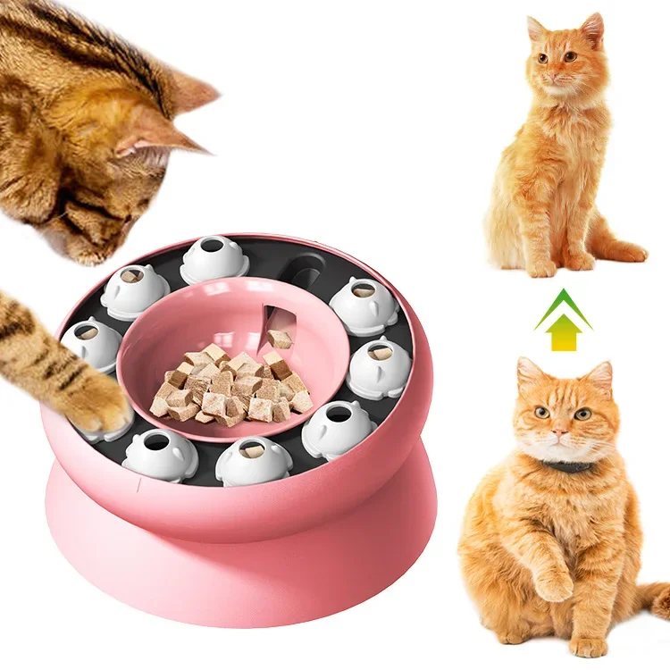 Cat Toys Slow Feeder Cat Bowl Interactive for Indoor Cats Cat Puzzle Feeder Pet Toy for Aid Pets Digestion & Mental Stimulation