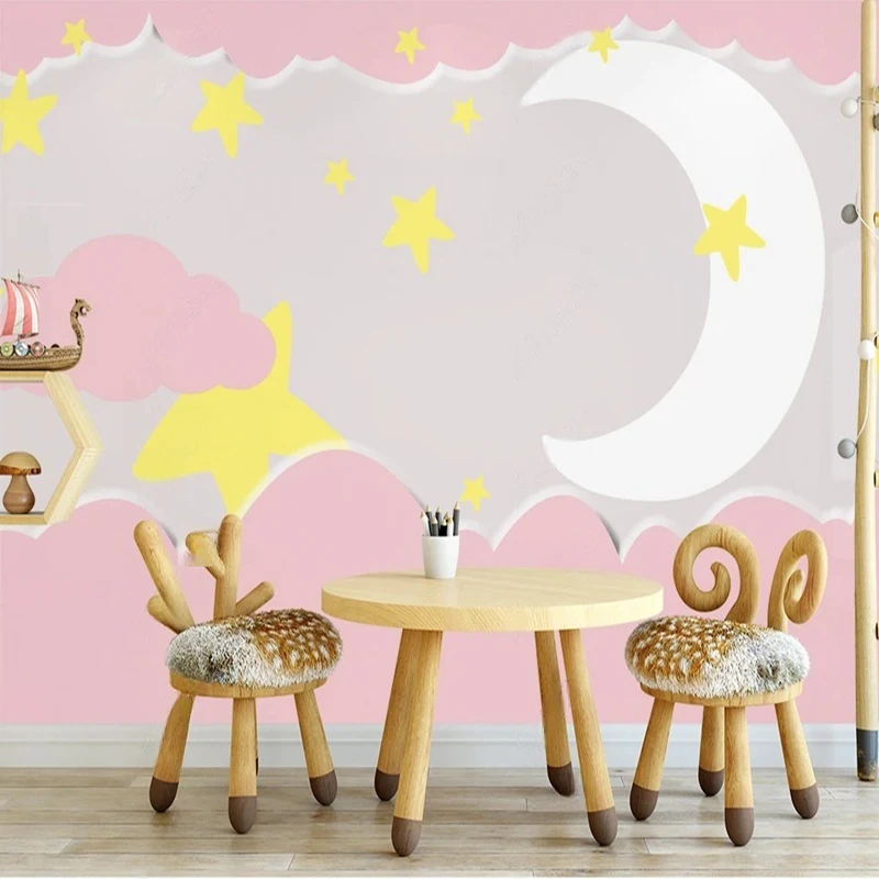 

MU8601 Wall Cloth Cartoon Wallpaper Children's Room Background Wall Home Decor Mural Papel De Parede 3D